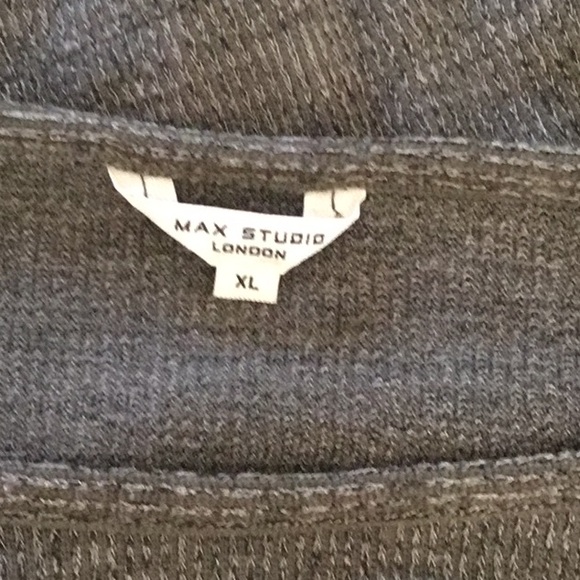 Max Studio Casual Boat Neck Long Sleeve Ribbed Top Army Green XL NWOT - Picture 5 of 6